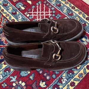 Elegant Dark Brown Suede Loafers